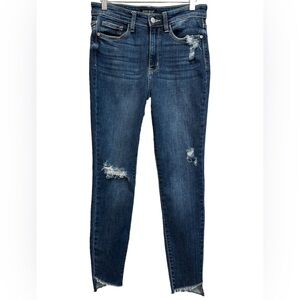 Judy Blue Los Angeles Skinny Ankle Distressed Jeans With Stretch. Size 27